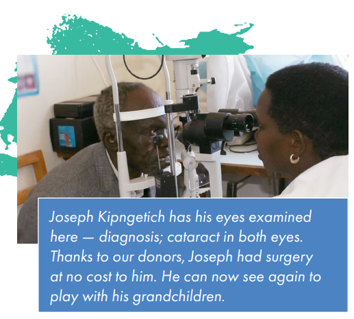Kenyan man is diagnosed with cataract in both eyes and treated free of charge through Operation Eyesight's programs