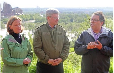 Alison Redford, Stephen Harper and Naheed Nenshi in Calgary | supporters of Operation Eyesight