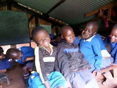 Happy Kenyan children with their sight restored
