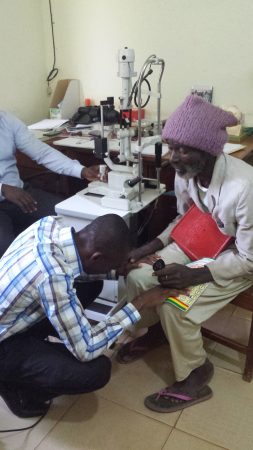 When the ophthalmic nurse at the hospital told Bunu-Nye (right) that I (Isaac) was from Operation Eyesight, and that our donors supported his cataract surgeries, he was very grateful. He offered a blessing to me: “May God bless you so much that you will forever be able to offer support for other people like me.” May this blessing be extended to all those who are helping in the fight against avoidable blindness. Thank you! 