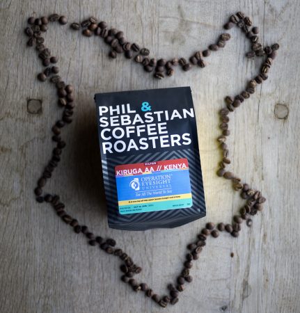 $5 from every bag of Kiruga (Kenya) coffee sold at participating Phil & Sebastian locations from Oct. 13 to Nov. 13 will be donated to Operation Eyesight. 