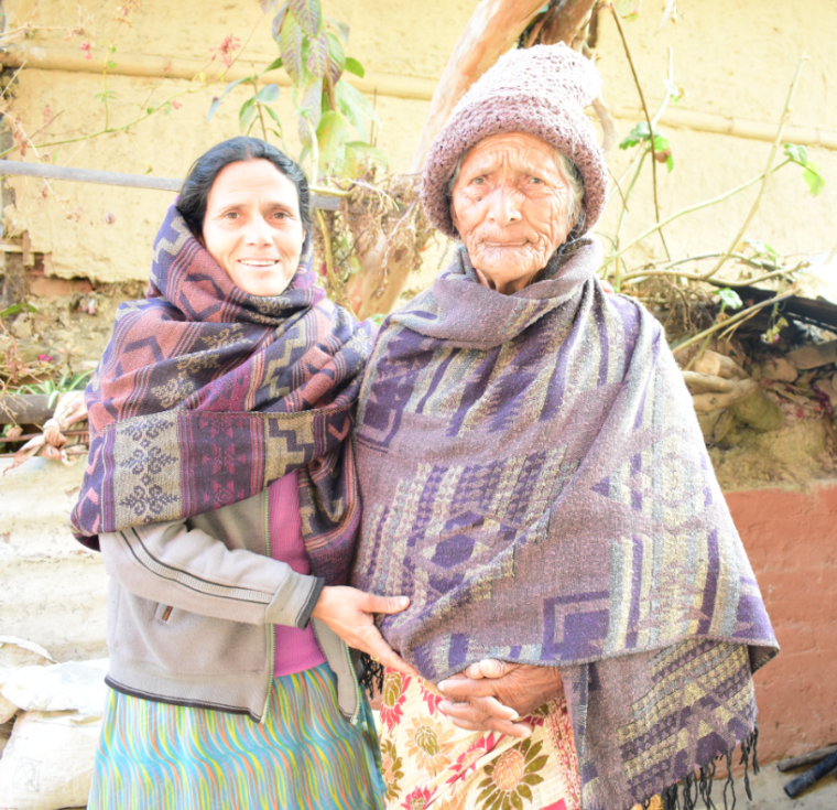 Em and her daughter in Nepal